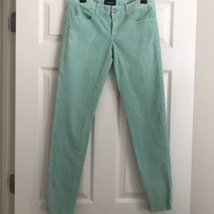 Mint corduroy skinny leggings pants (item 001)